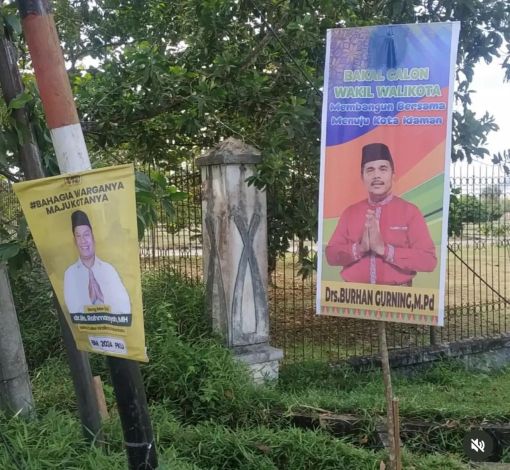 Kontestasi Pilwako Pekanbaru, ASN Pemko Pekanbaru Ini Mulai Sebar Spanduk