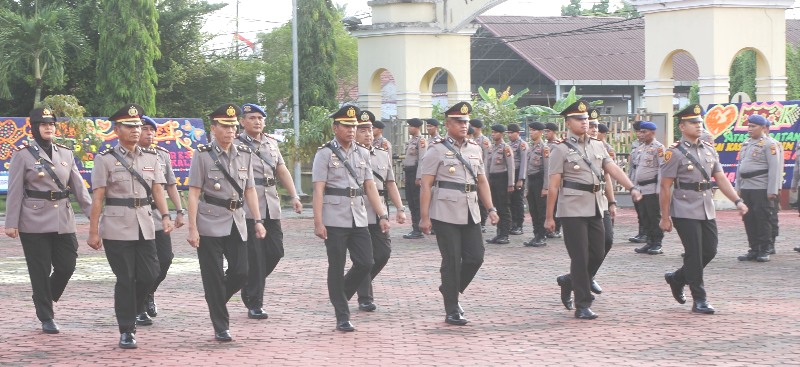 Kapolres Bengkalis Pimpin Upacara Sertijab Sejumlah Perwira