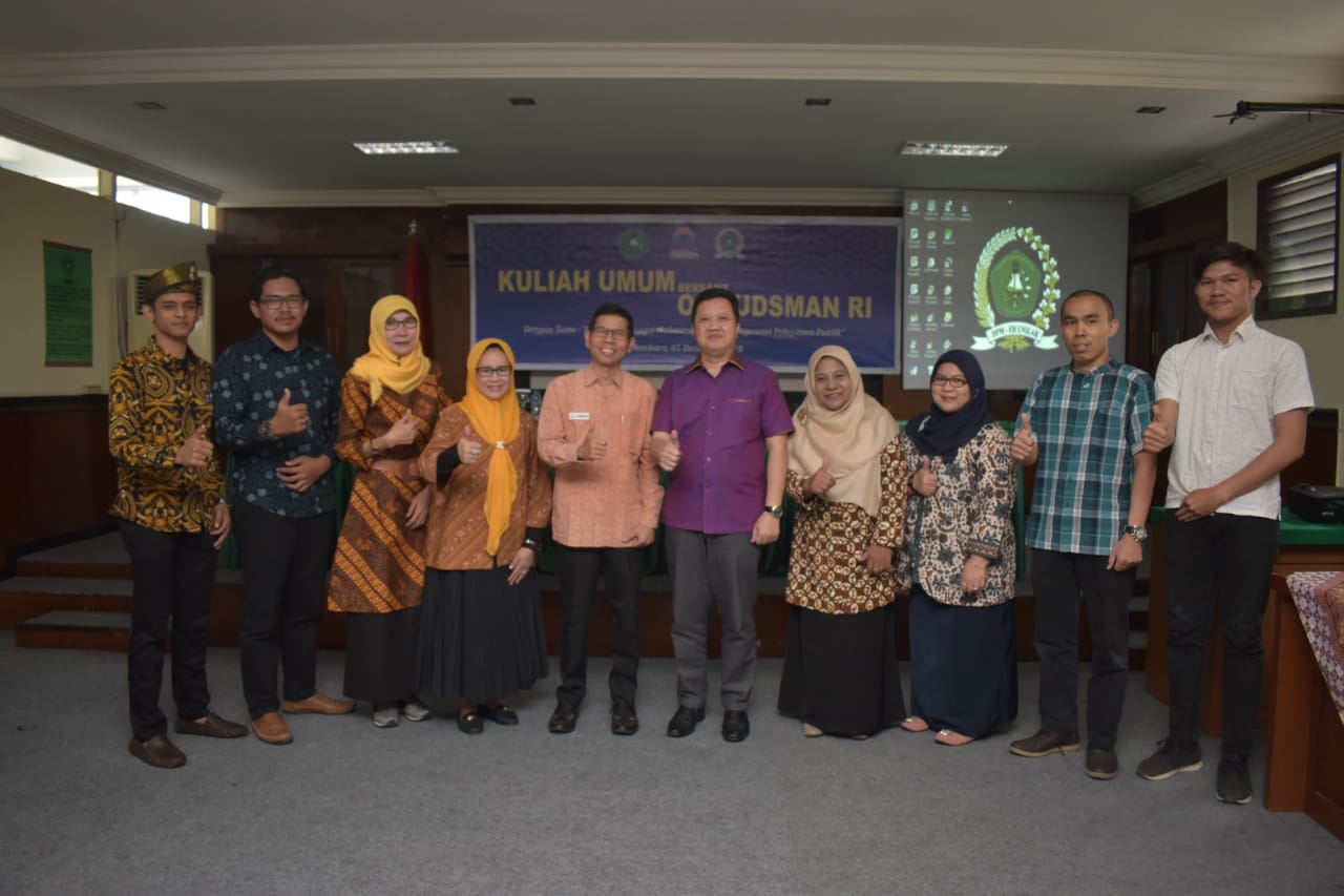 Mahasiswa Fakultas Hukum Unilak Undang Ombudsman Riau