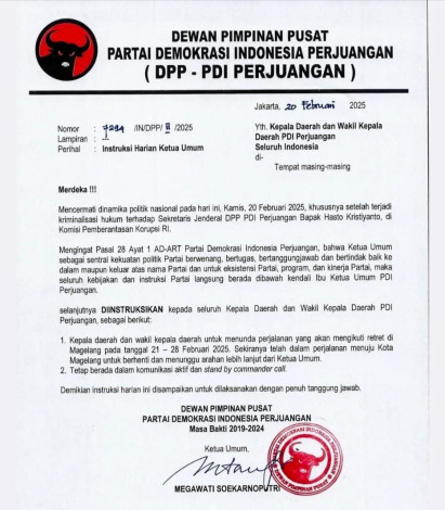 Hasto Ditahan, Megawati Tarik Kepala Daerah PDIP dari Retret