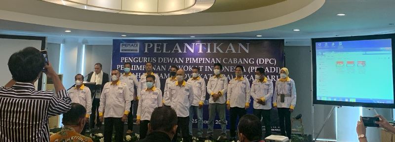 Berikut Ini Nama-Nama Pengurus DPC PERADI RBA Pekanbaru yang Dilantik Luhut MP Pangaribuan