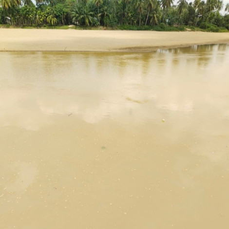Sungai Kuantan Kembali Keruh Bak Teh Susu