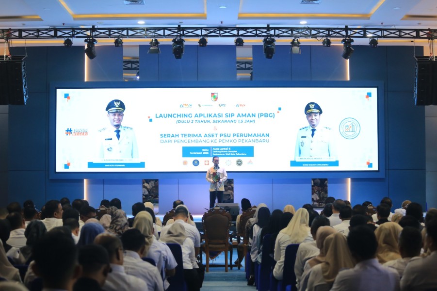 Wako Agung Luncurkan Aplikasi Sip Aman, Percepat Pengurusan Izin Bangunan di Pekanbaru