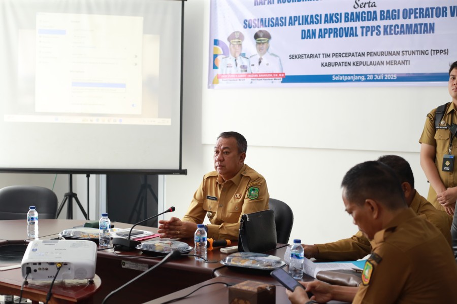Wabup Muzamil Buka Rakor Tim Percepatan Penurunan Stunting Kepulauan Meranti