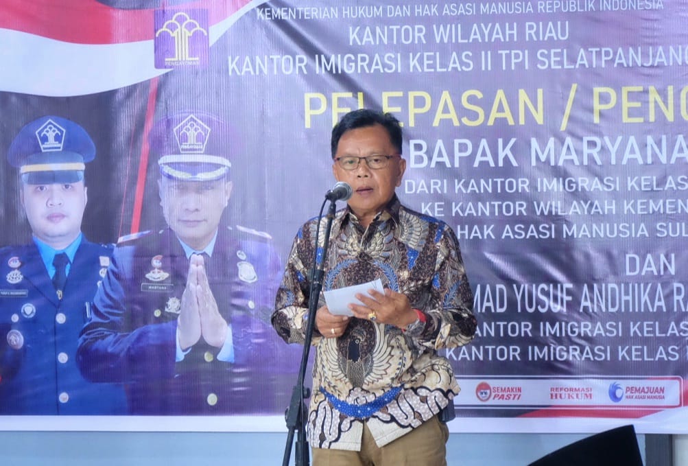 Wabup H. Asmar Hadiri Pelepasan dan Pengantar Tugas 2 Pejabat Kantor Imigrasi Kelas II TPI Selatpanj