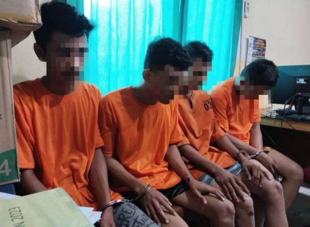 Sudah Lama Jadi Target, 4 Pria yang Kerap Jambret di Pekanbaru Ditangkap Polisi