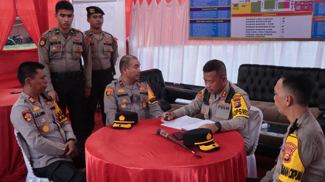 Kapolres Meranti Cek Kesiapan Pos Pam Operasi Ketupat Lancang Kuning 2025