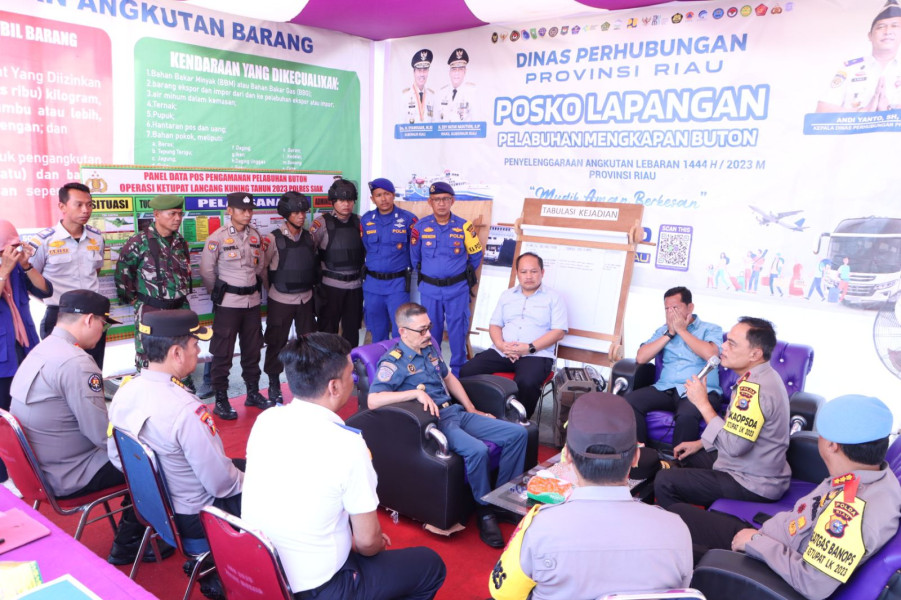 Pastikan Beri Pelayanan Maksimal Kepada Masyarakat, Wakapolda Riau Tinjau Pos Pengamanan Pelabuhan T