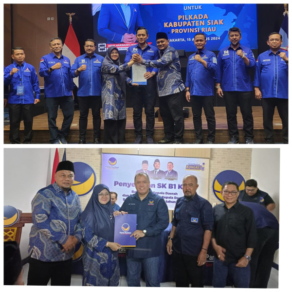 Afni Z-Syamsurizal Resmi Terima SK B1-KWK NasDem dan Demokrat