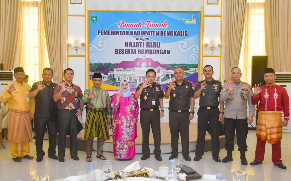 Bupati Kasmarni Terima Kunker Kajati Riau di Bengkalis