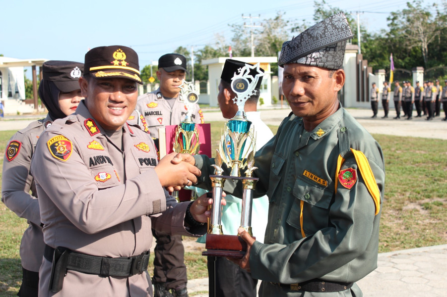 Tingkatkan Harkamtibmas, Polres Meranti Gelar Apel Kasat Kamling