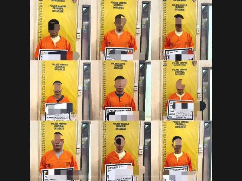 Bentrok di Sinama Nenek, Polres Kampar Tetapkan 9 Tersangka Penganiayaan