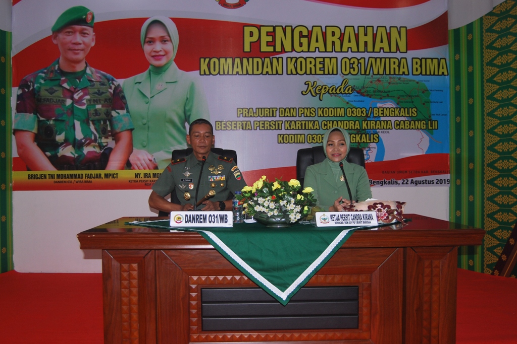 Danrem Beri Pengarahan Secara Internal kepada Prajurit TNI Makodim Bengkalis