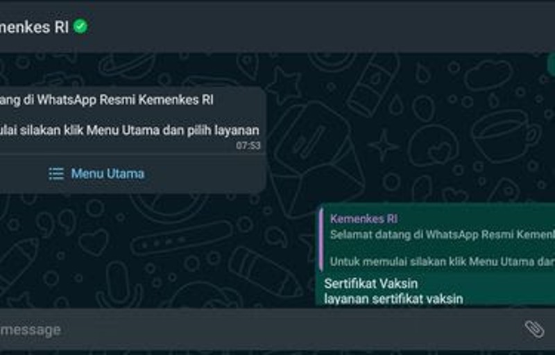 Sertifikat Vaksin Covid-19 Kini Bisa Diunduh via WhatsApp, Begini Caranya