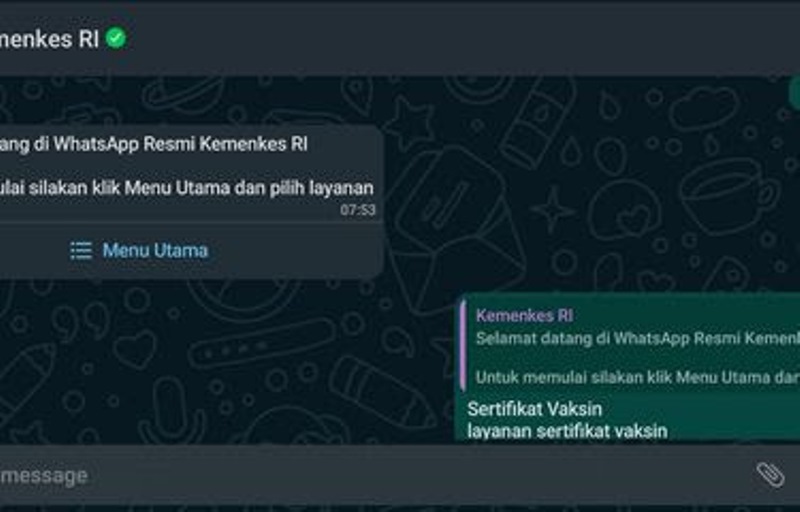 Sertifikat Vaksin Covid-19 Kini Bisa Diunduh via WhatsApp, Begini Caranya