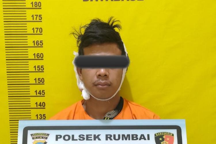 Duel Sengit di Jalan Nelayan, Maling Motor Pekanbaru Keok Dikepung Massa!