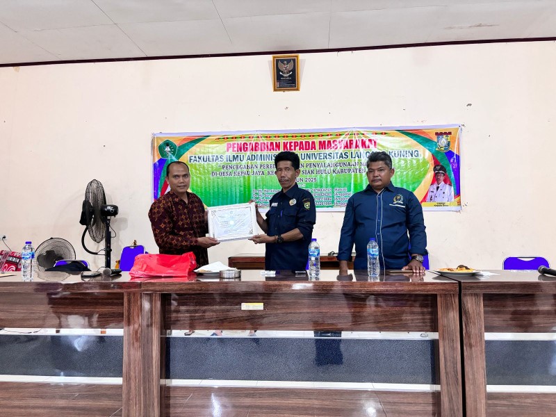 Aktifasi Kelembagaan Cegah Peredaran Gelap Narkoba Pengabdian FIA UNILAK Di Desa Kepau Jaya