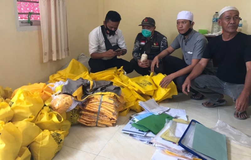 Ditemukan Ratusan Paket Sembako Paslon Nomor 4 di Kamar Bandar Narkoba Di Pelalawan