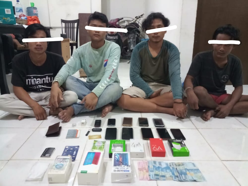Jadi TO Polisi, Empat Pelaku Curat Diringkus