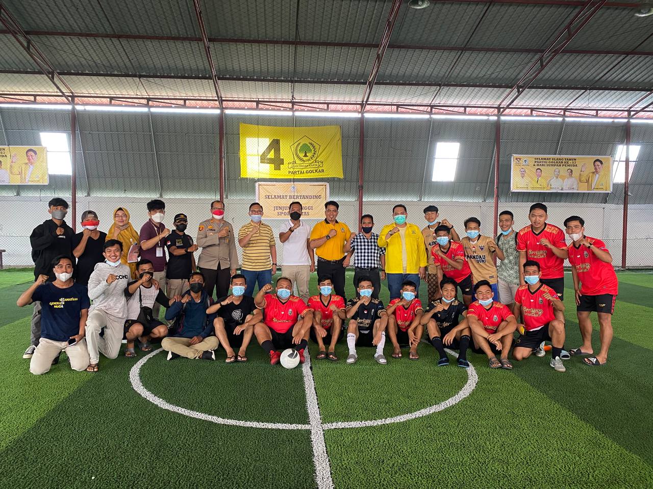 Moment Presmian Futsal, Syahrial Tegaskan Golkar Bengkalis Jalankan Perintah Ketum