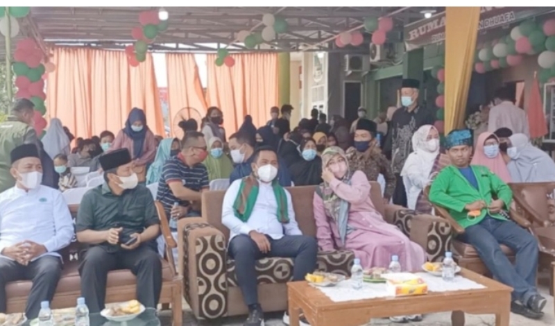 Bupati Pelalawan Ungkap Kan Kesedihan Saat Hadiri Milad Ke 1 Rumah Relawan Dhuafa