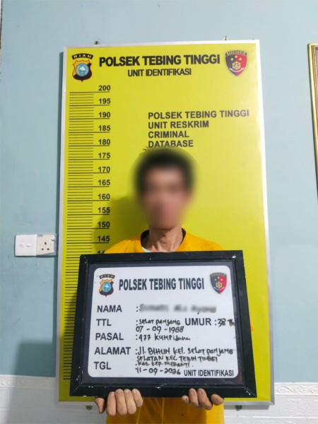 Polsek Tebing Tinggi Berhasil Ringkus Pelaku Curanmor Di Jalan Imam Bonjol