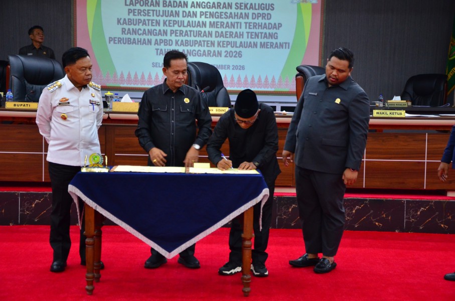 DPRD Kepulauan Meranti Sahkan APBD Perubahan 2026, Pembahasan Badan Anggaran Disetujui Aklamasi