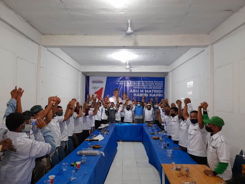 Mendekati Hari H, Federasi  Buruh Pelalawan Berikan Dukungan ke RIDI-HABIBI Nomor Urut 1
