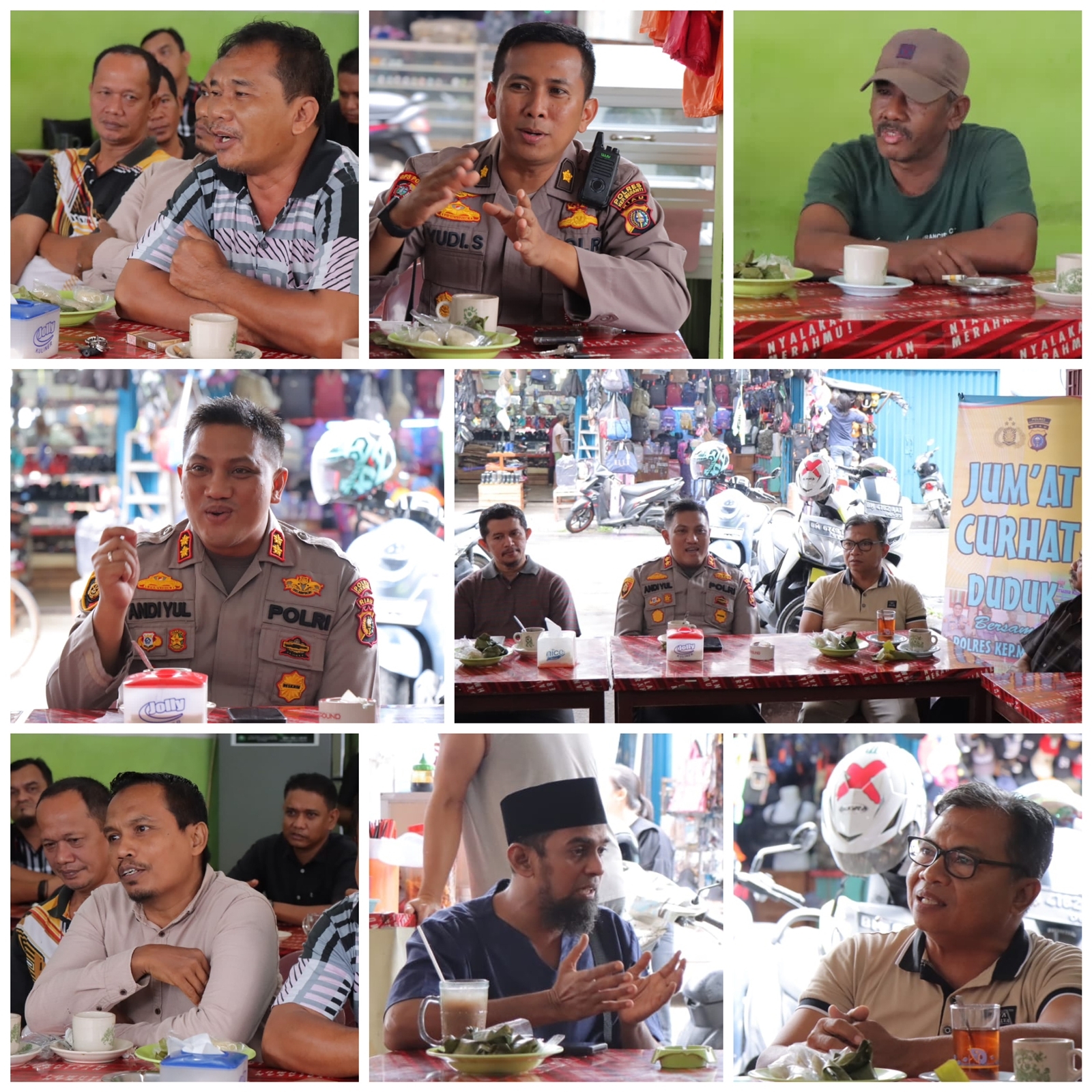 Jumat Curhat, Kapolres Meranti Rangkul IKMR dan Pedagang Pasar Dukung Tugas Polisi