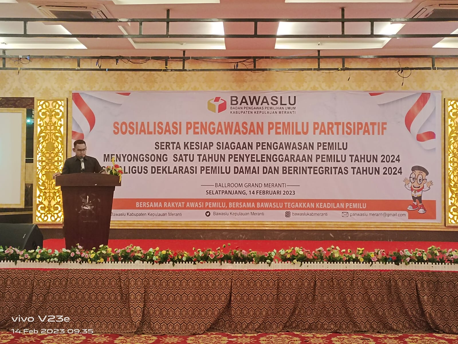Bawaslu Kabupaten Kepulauan Meranti Melakukan Sosialisasi Pengawasan Pemilu Partisipatif