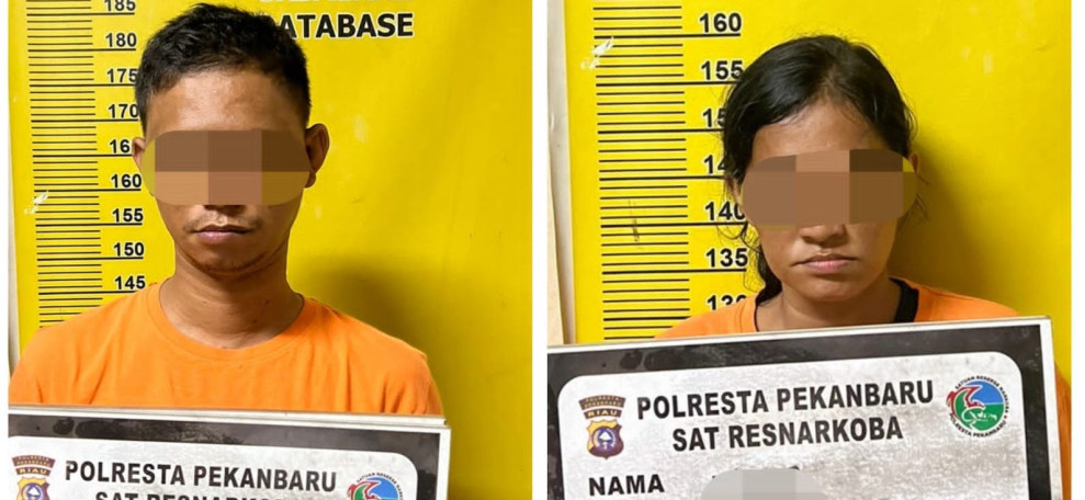 Diduga Jadi Pengedar Sabu, Polresta Pekanbaru Tangkap Pasangan Suami Istri