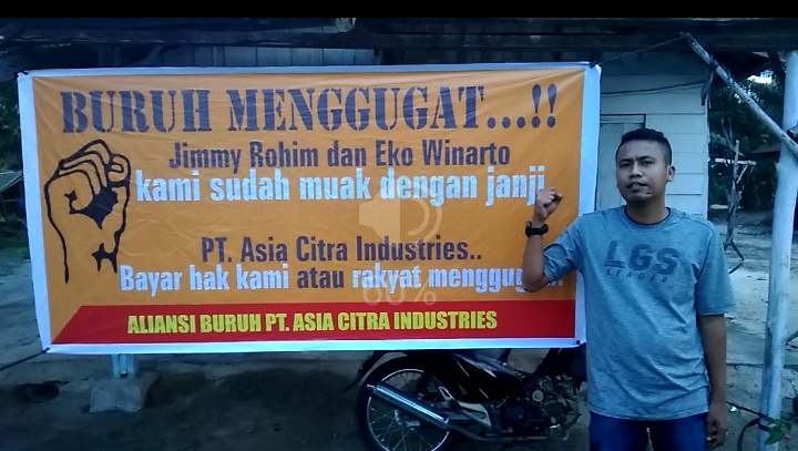Ratusan Karyawan Eks Karyawan PT Asia Citra Industries Gelar Aksi Unjuk Rasa