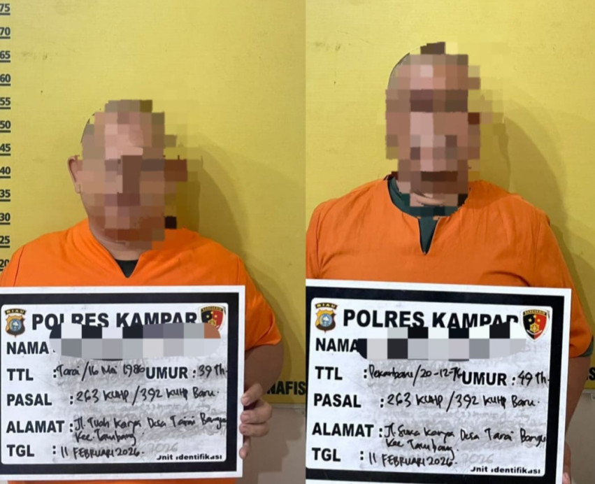 Kades dan Eks Sekdes Tarai Bangun Ditahan Terkait Pemalsuan Surat Tanah