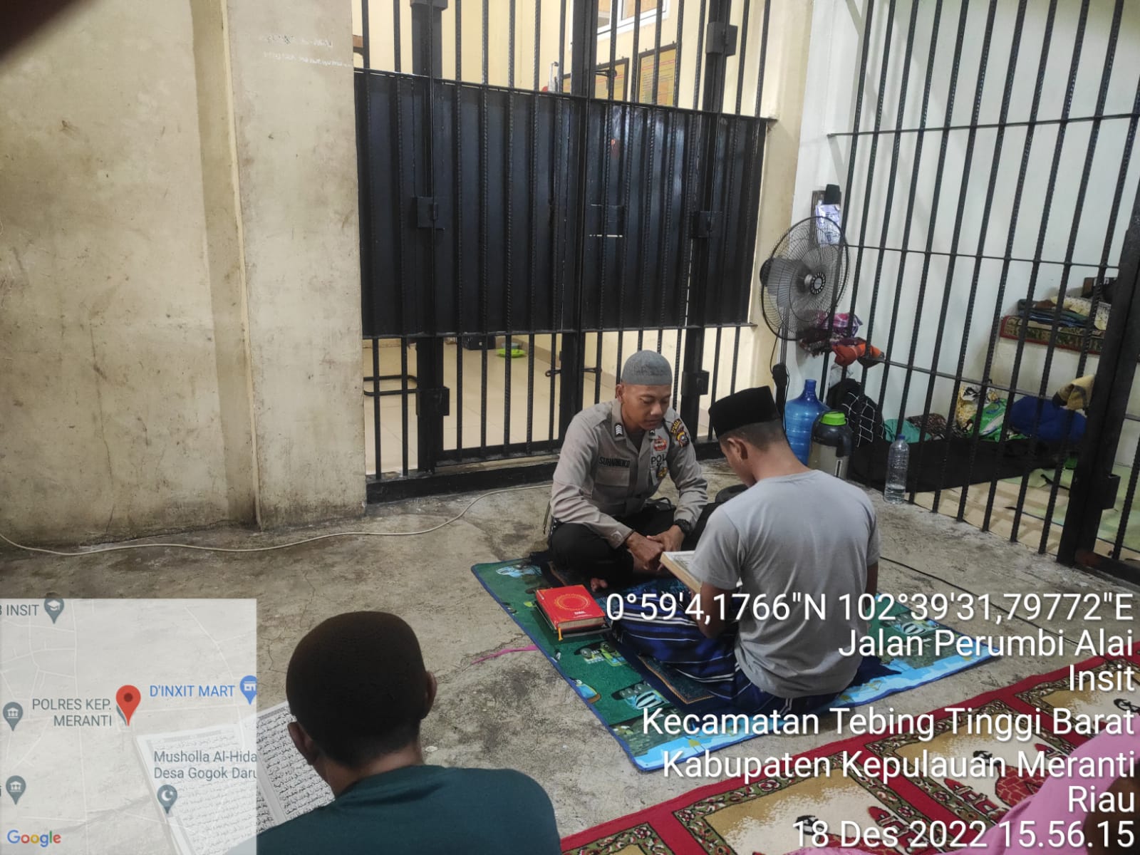 Polisi di Meranti Ajarkan Tahanan Rutan Mapolres Mengaji Alquran