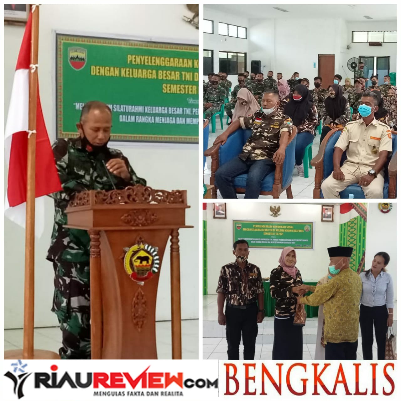 Kodim 0303/Bengkalis Gelar Kegiatan Komunikasi Sosial Bersama Keluarga Besar TNI