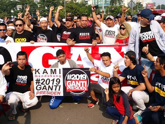Massa pendukung #2019GantiPresiden, Akan Datangi Seberang Istana