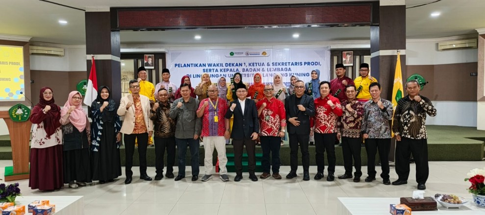 Rektor Unilak Prof Junaidi Lantik Wakil Dekan, Kaprodi dan Kepala Lembaga, Ini Pesan Yang Disampaika