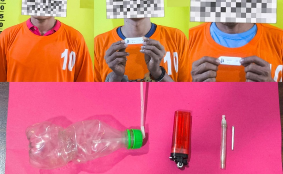 Diduga Hisap Perusak Otak, Tiga Warga Banlak Bengkalis Digulung Polisi