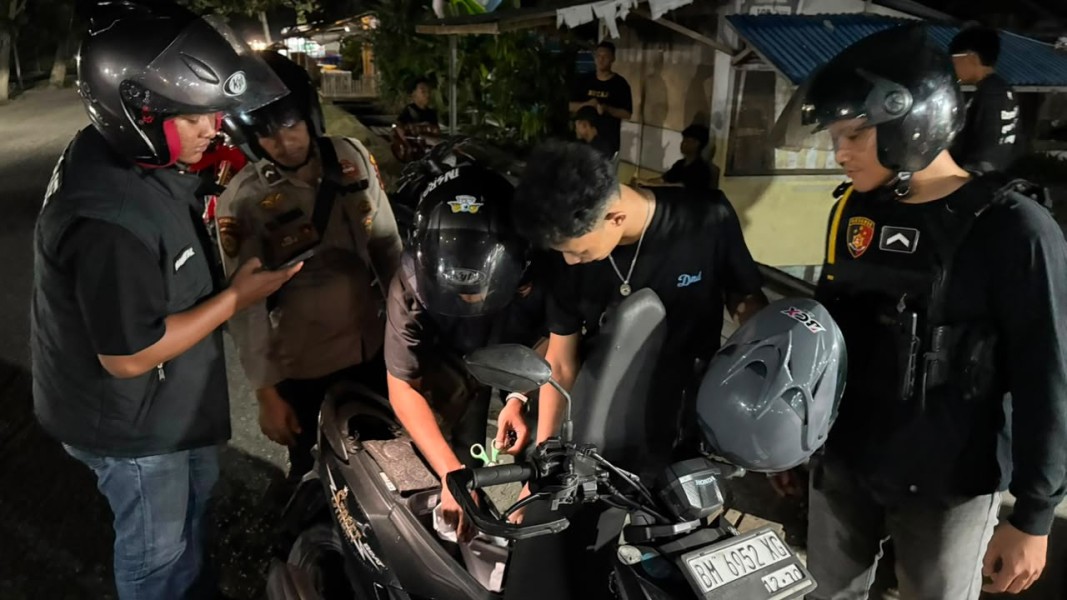 Tim Raga Polres Meranti Berikan Himbauan Kamtibmas, Kondusif Kota Selatpanjang Tetap Terjaga