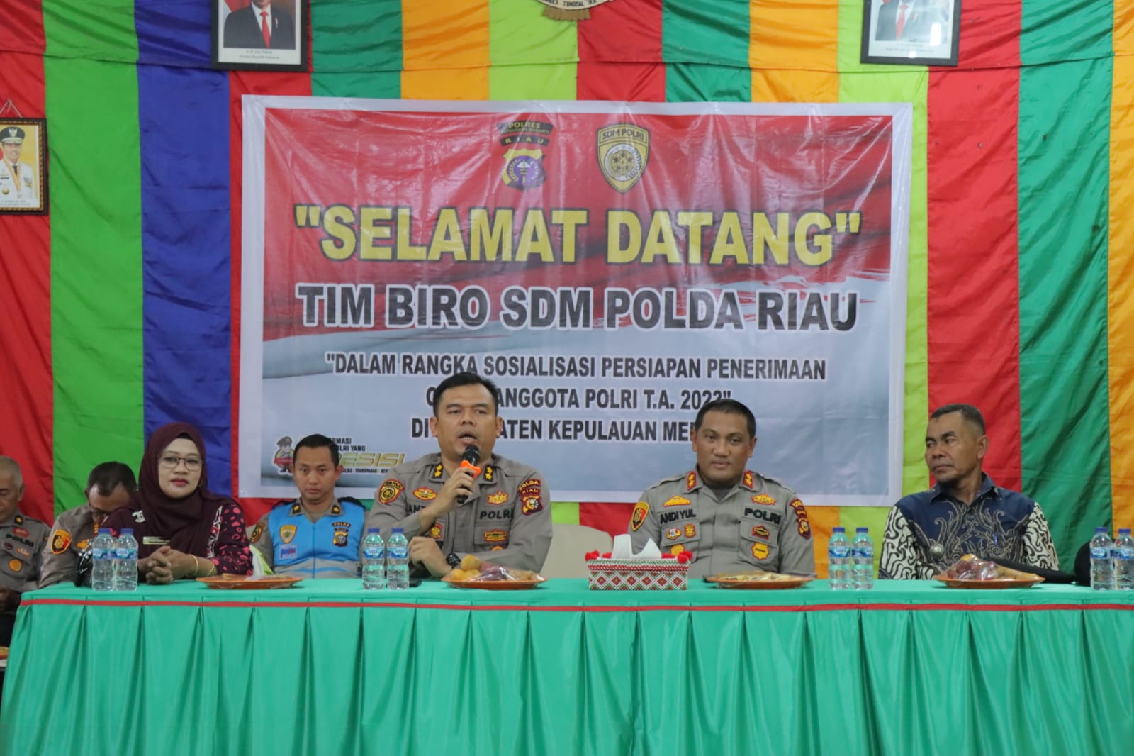 Tim Biro SDM Polda Riau Sosialisasikan Penerimaan Calon Anggota Polri di SMAN 2 Tebingtinggi