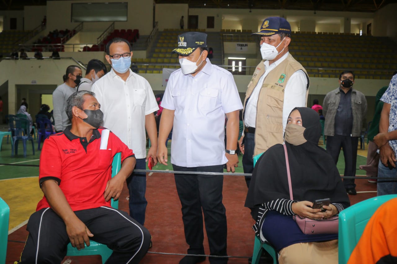 Vaksinasi Massal Dalam Rangka HUT Bhayangkara Digelar di Tualang