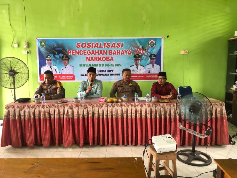 Pencegahan Bahaya Narkoba, Pemdes Sepahat Gelar Sosialisasi Kepada Masyarakat dan Karang Taruna