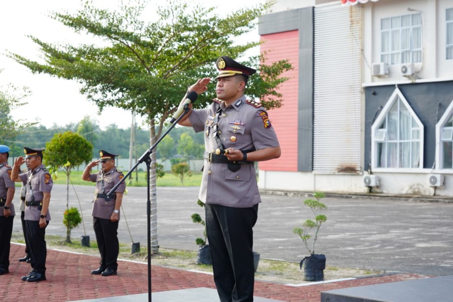 Kapolres Gede Adi Pimpin Hari Juang Polri 2026 di Meranti, Dorong Personel Perkuat Pelayanan Humanis