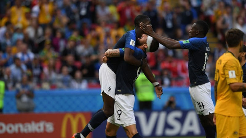 Gol Paul Pogba Beri Prancis Kemenangan atas Australia