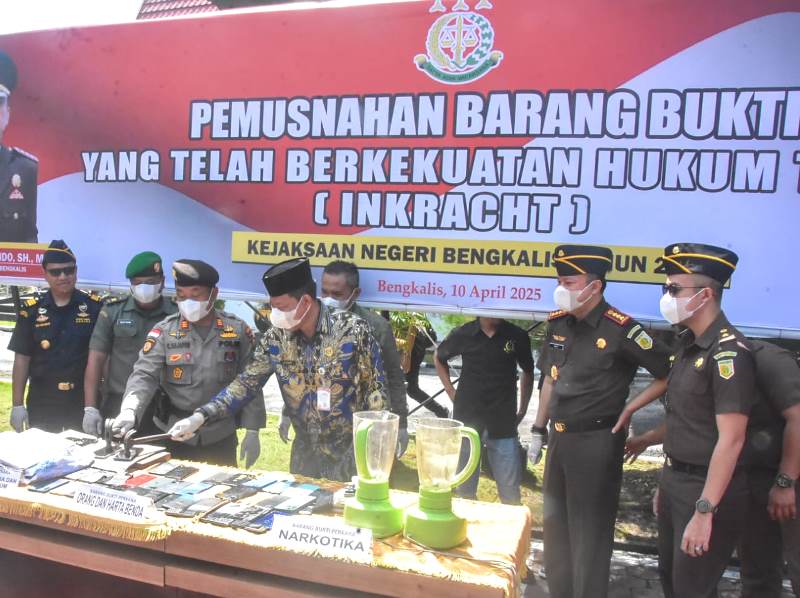 Barang Bukti 'Inkracht' Dimusnahkan Kejari Bengkalis
