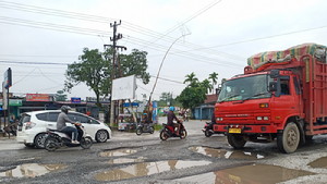 Dua Titik Jalan Kubang Raya Rusak Berat, Begini Pernyataan PJN Riau