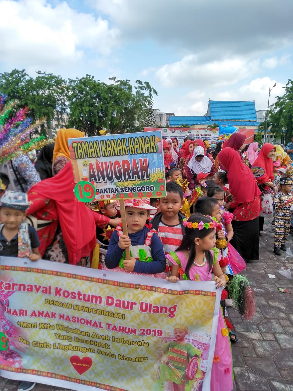 Peringati HAN, Sekolah PAUD dan TK di Bengkalis Ramaikan Karnaval