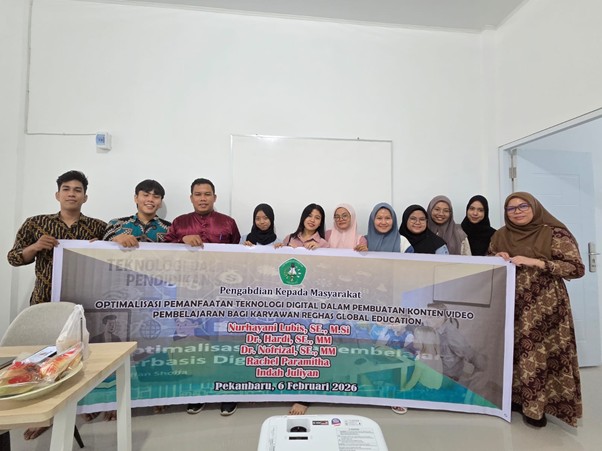 Dosen Fak. Ekonomi dan Bisnis Unilak Tingkatkan Kompetensi Digital Karyawan Reghas Global Education