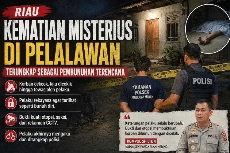 Ditolak Ajakan Berhubungan, Pria di Pelalawan Ini Bunuh Teman Wanitanya