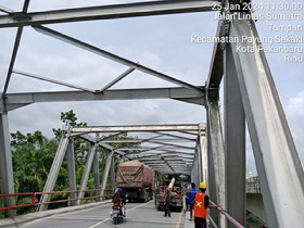 Ikatan Angin dan Pagar Pembatas Jembatan Siak II Sudah Diganti